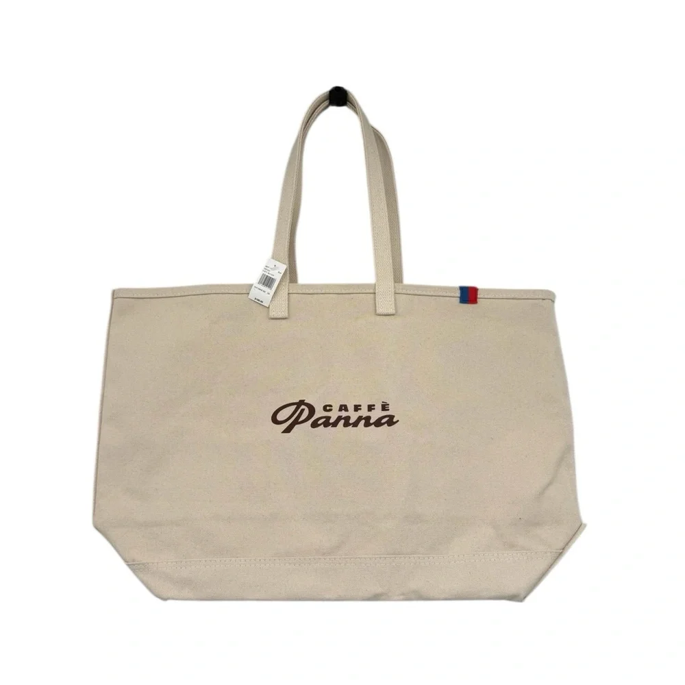Kule x Caffè Panna Large Canvas Tote NYC Ice Cream Collab Bag Quiet Luxury NEW